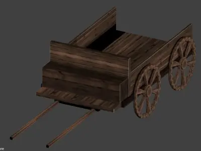medieval cart 3D model