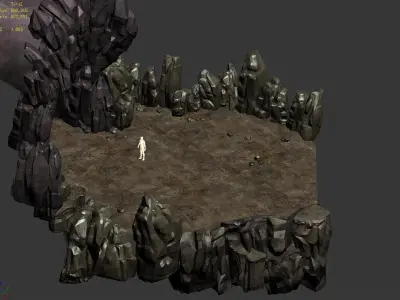 Stone Dragon Restless - Platform 01 3D model