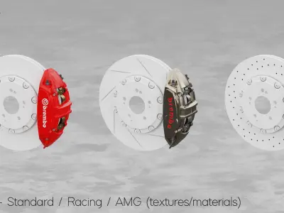 Brembo 360x32 4 Piston Brake 3D Model 3D model