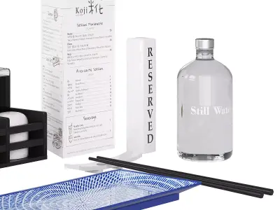 Sushi Restaurant Tableware 3D model