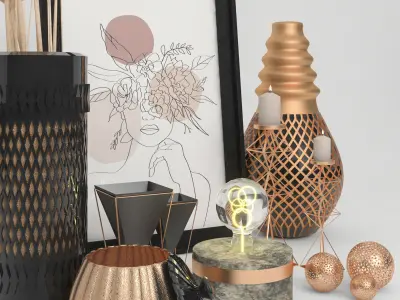Decorative set 009 3D model