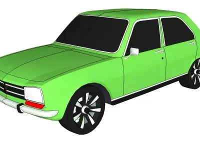PEUGEOT 504 Low-poly 3D model