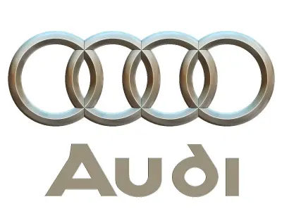 Audi logo car logotype 3D print model