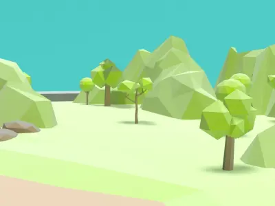 Lowpoly Island 3D model