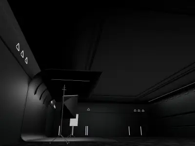 CAR STUDIO Sci-Fi Interior SCENE futuristic 3D model 3D model