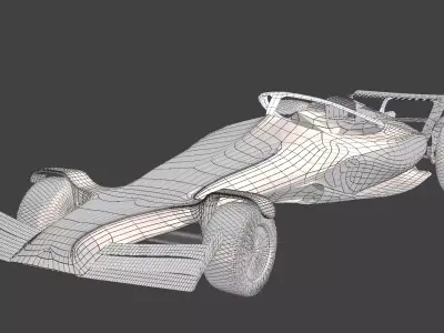 Low-Poly F1 Inspired Car Model Low-poly 3D model