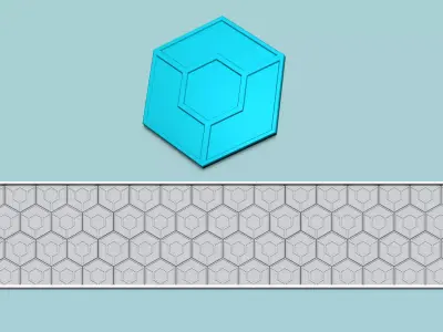 Hexagonal Wall Panel A06 - Interior Design Decoration 3D print model