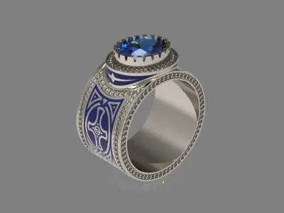  ring 3D print model enamel 3D print model