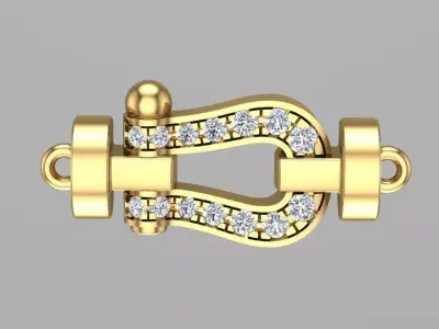 Force Small diamond bracelet 3D print model