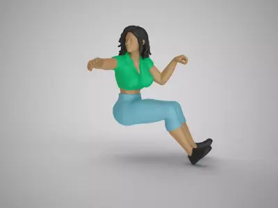 Girl Drive Back 3D print model
