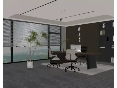 modern office 3D model