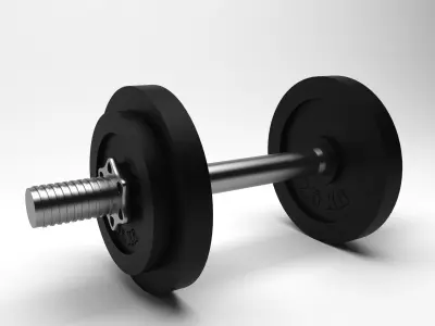 Dumbbell wheel with screw 3D model