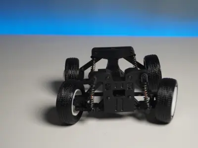 3D printed cute toy car  with suspension 3D print model