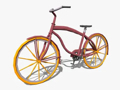 Bicycle in Low Poly Style Low-poly 3D model by New0Art