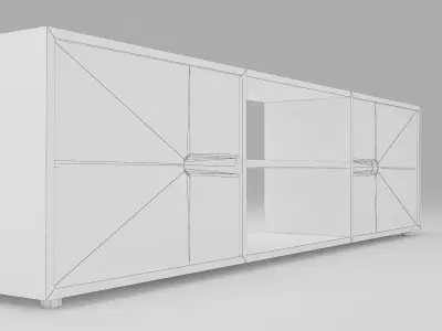 desk tivi 3D model