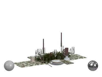christmas table 3D model