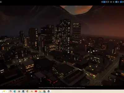 UE5 City Complete Level - NIGHT Low-poly 3D model