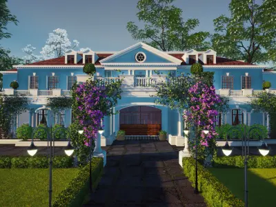 Exterior Villa Scene  3D model