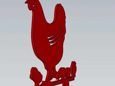 Wonderful Artificial Hen Home and Garden Outdoor Lawn Decor 3D model