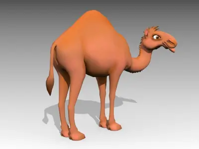 Camel Toon Low-poly 3D model