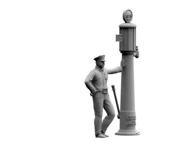 Gas Station Staff 3D print model