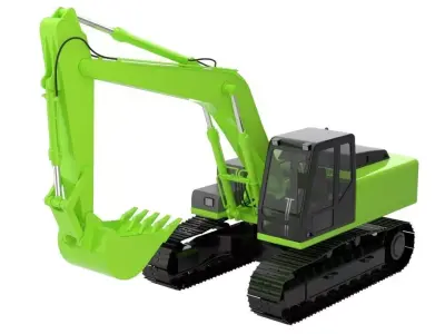 Excavator 1 Untextured 3D model