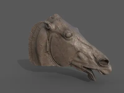 Head of the Horse of Selene Low-poly 3D model