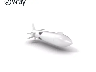 Long-range Cruise Missile Bomb Model Pack Low-poly 3D model