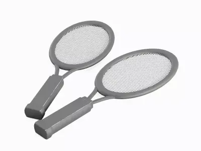 Tennis Racket 02 Low-poly 3D model