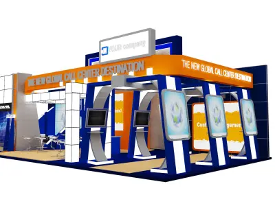  Booth Exhibition Stand a584a 3D model