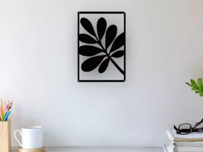 Leaf Wall Art 3D print model 14