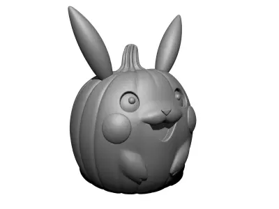 Pikachu Halloween Pumpkin  3D print model
