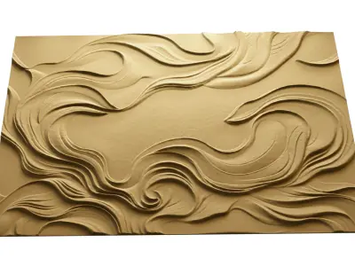 modern panel wall decor set relief stl mural CNC 163 3D model