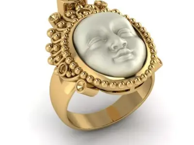 RING FACE ANGEL N - 166 3D print model