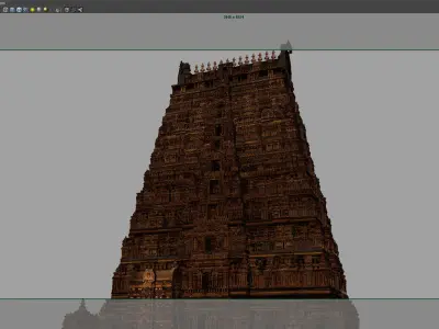 hindu india old temple 3d model 3D model