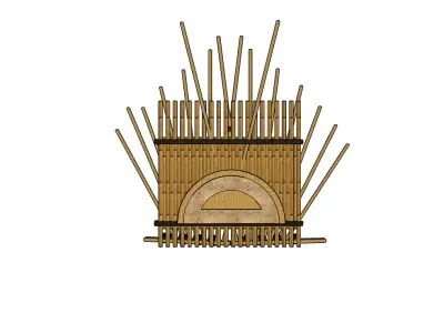 Bamboo Backdrop Traditional Decorative 3D Model Free 3D print model