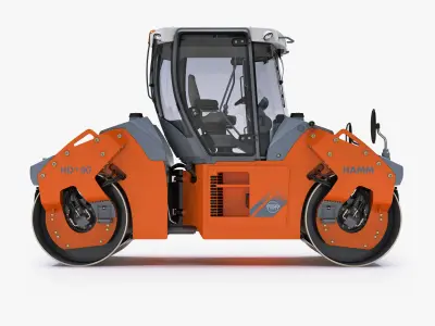 Articulated Tandem Road Roller 3D model