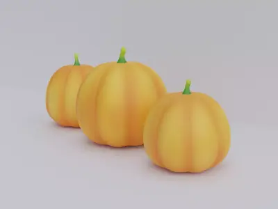 Pumpkins Low-poly 3D model
