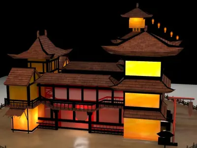 Chinese ancient house 3D model 22