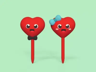 Heart Topper 3D print model