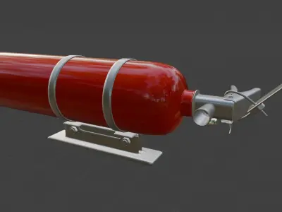 Race Car Fire Extinguisher 3D model