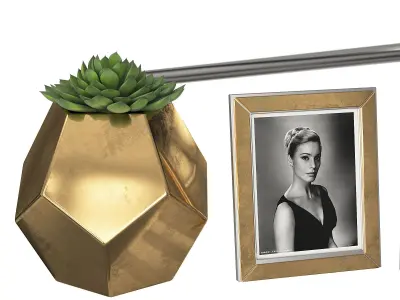 Living Room White Gold 3D model