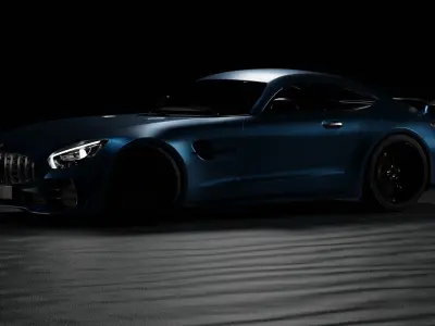 Mercedes-Benz AMG GT-R - Game-ready PBR Model - Rigged - Texture Free 3D model