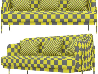 capital collection oxford sofa 3d model Low-poly 3D model