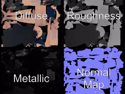 Anime Swimsuit Character model pack Low-poly 3D model