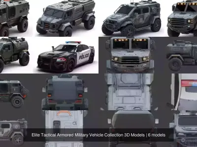 Elite Tactical Armored Military Vehicle Collection 3D Models 3D Model Pack