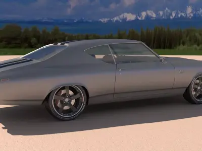 Chevrolet Chevelle SS 369 Black Stripes 1969 3D model