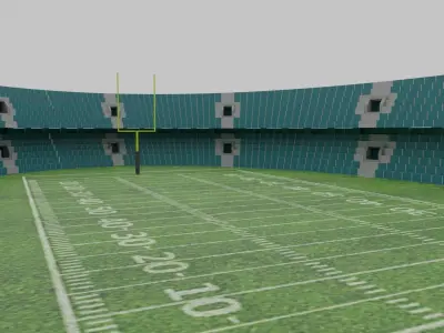 American Football Stadium Low-poly 3D model 3
