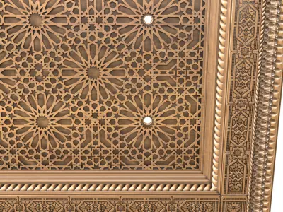 Ceiling in oriental style Arabic decorative ceiling 3D model