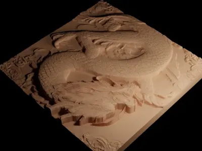 Dragon CNC 3d Print High Relief Sand Casting 3D print model